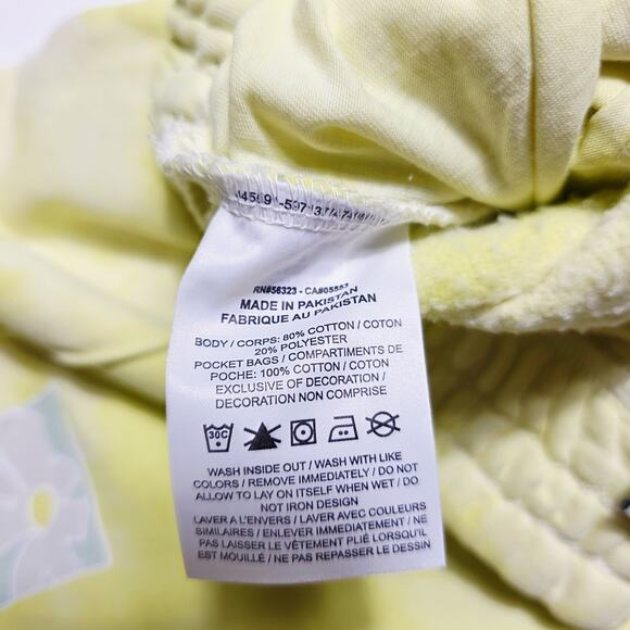 Nike Women's Sweatpants Sportswear Fleece Yellow Tie Dye Size Small Oversized - Picture 11 of 12